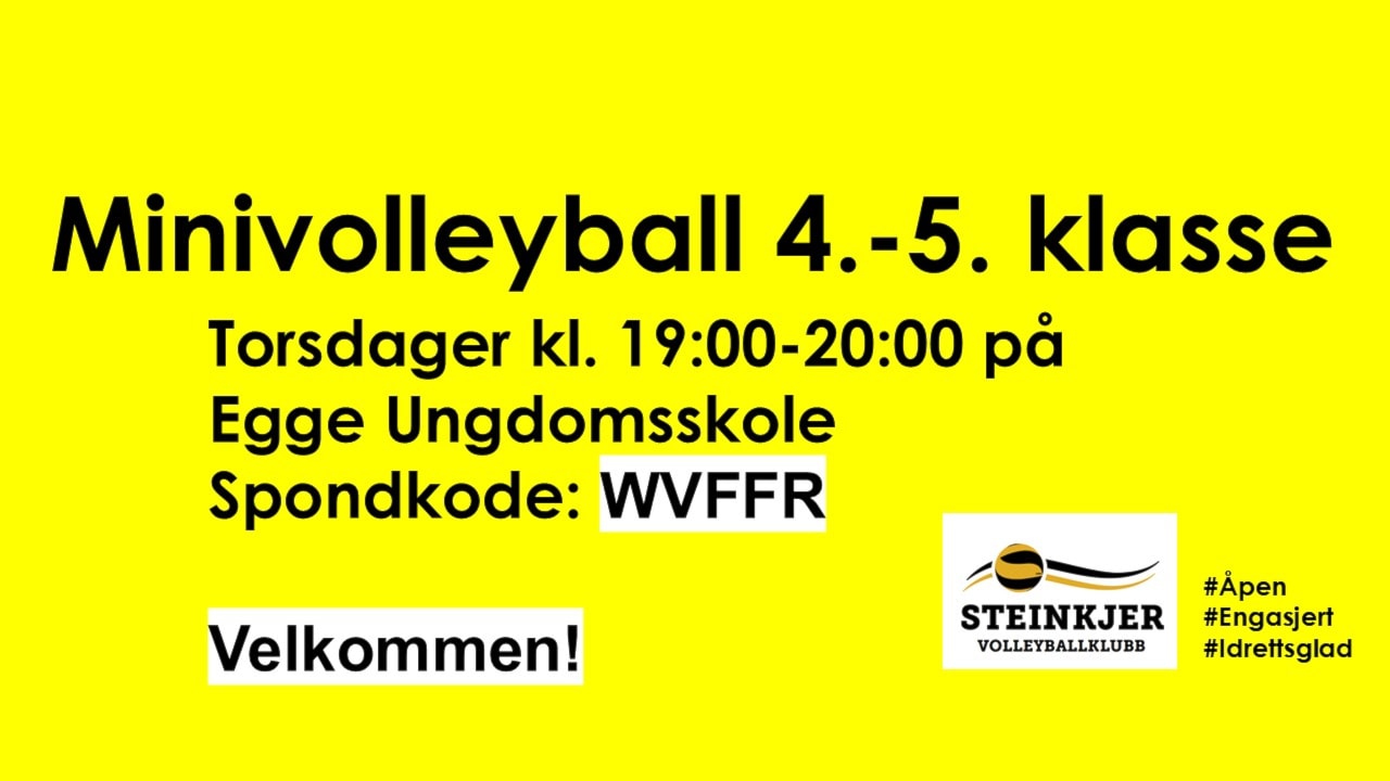 Minivolleyball 4.-5. klasse høsten 2024